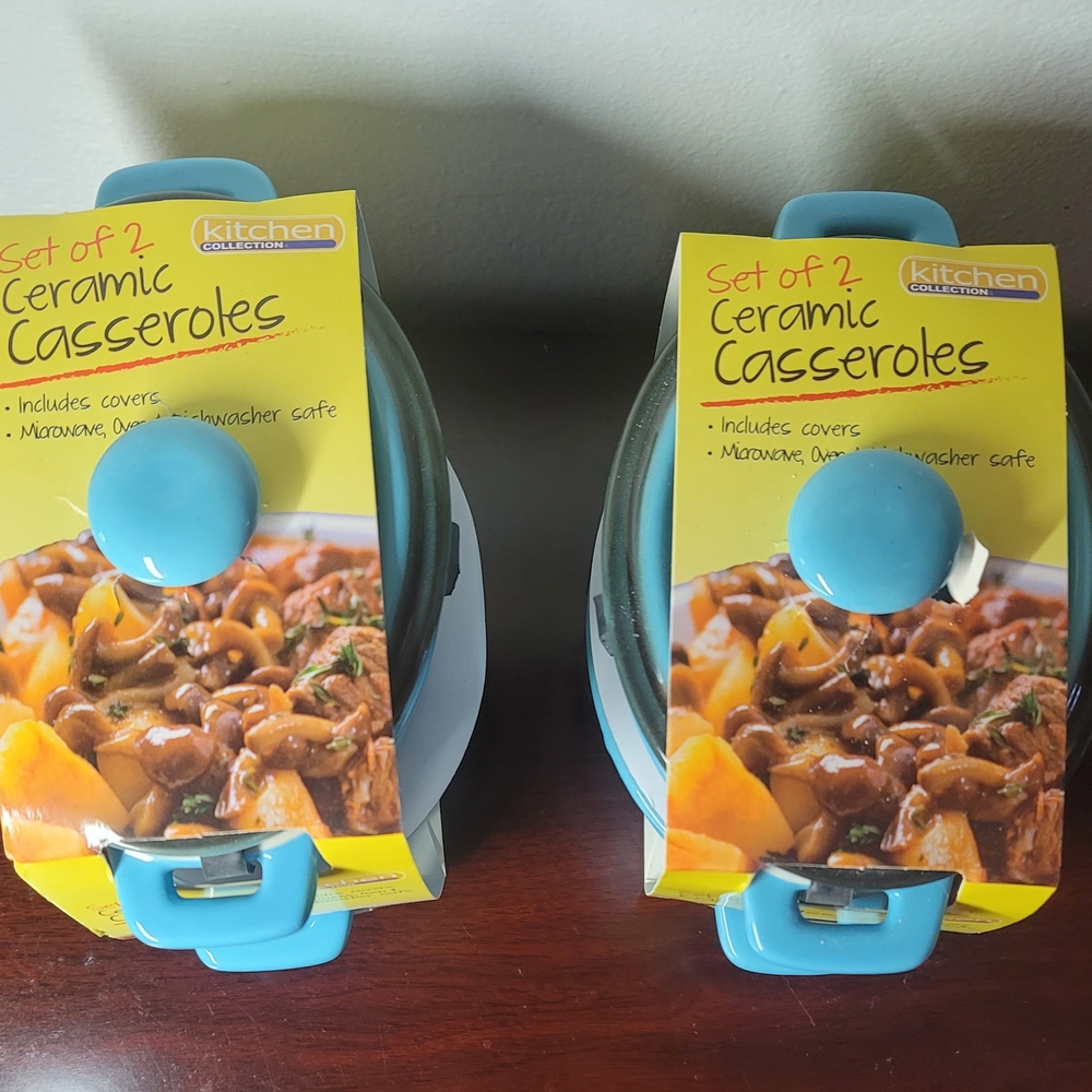 Kitchen Collection Ceramic Casseroles - Blue